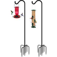 FEED GARDEN Shepards Hooks for Outdoor Bird Feeder Pole 92 Inch Adjustable Tall
