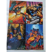 Marvel Masterpieces 1995 Uncut 4 Card Trading Promo Sheet - Wolverine Mutant