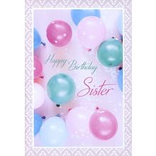 Happy Birthday Sister - Birthday Greeting Card - 00968