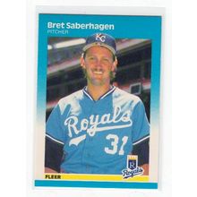 1987 Fleer Bret Saberhagen baseball card #397 – Royals