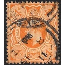 1904 -1910 New Value and New Colours - 4d orange Used C5