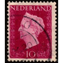 Netherlands 1947 Queen Wilhelmina 10c Used Stamp