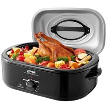 Electric Roaster Oven, 24 QT Turkey Roaster Oven with Self-Basting Lid, 1450...