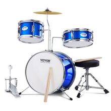 Kids Drum Set, 3-Piece, 14 in Beginner Drum Set with Adjustable Throne Cymba...