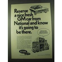 1969 National Car Rental Ad - Nice Fresh GM Car