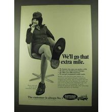 1969 National Car Rental Ad - We'll Go That Extra Mile