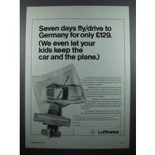 1983 Lufthansa Airlines Ad - Kids Keep Car and Plane