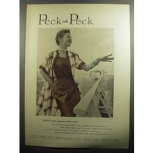1951 Peck and Peck Dress Ad - photo by Tom Palumbo - Polished cotton