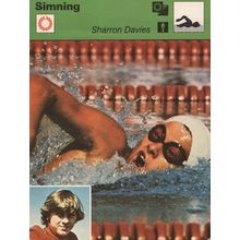Sharron Davies Olympics Swimming Champion Games Card