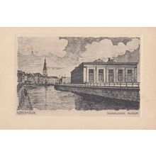 Kopenhavn Thorvaldsens Museum Copenhagen Artist Drawing Old Postcard