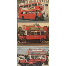 RAC Shepherds Bush Schweppes Lemonade Post Office 3x Bus Postcard s