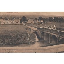 Travellers on Way Bridge Lacock Wiltshire Old Postcard