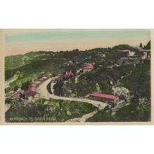 Approach To Darjeeling India Old Aerial Indian Postcard