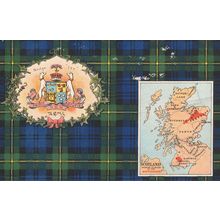 Badge Of Ivy Arms Heraldry Shield Scottish Map Old Postcard