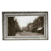 Hertford, Fore Street Showing Town Hall, Hertfordshire, RP Postcard.