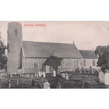 Belton Church Suffolk Village Old Postcard