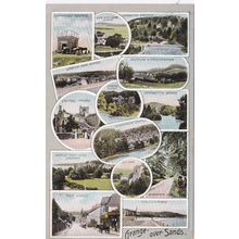 EC324 GRANGE OVER SANDS MULTI VIEW . PRINTED POSTCARD. R.S.O. POST MARK