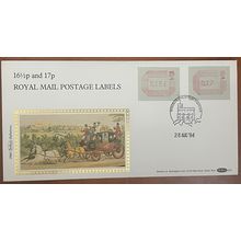 GB 1984 Frama Postage Labels Benham Silk First Day Cover D22 FDC stamp USED