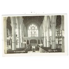 Cornwall postcard Kilkhampton Church int