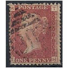 1858 SG43 1d Red Plate 170 Good/Fine Used Check Letters "TH" ...