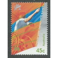 AUS 2000 45c 'PARALYMPIC GAMES-WHEELCHAIR TENNIS' FINE USED (EBID50-965)