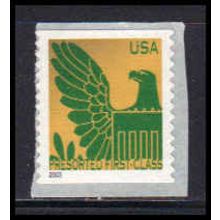 3801 25c Eagle Green on Gold Fine MNH W2382