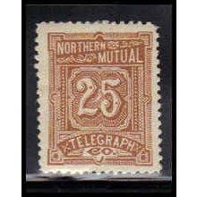 Revenue 11T4 25c Northern Mutual Telegraph Stamp Fine MHR K1320