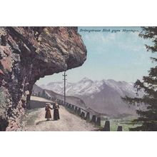 Brunigstrasse Switzerland Blick Gegen Swiss Old Antique Postcard