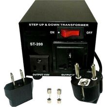 TRANSFORMADOR CONVERTIDOR 220 A 110V O 110 A 220V 200W UTILIZA EQUIPOS AMERICANO