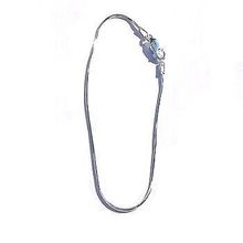 Sterling Silver 7 inch 1mm 8 Side Snake Bracelet
