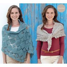 Vintage Knitting/Crochet Pattern Shawls Diamond Spider Lace + Ladder Frill 8ply