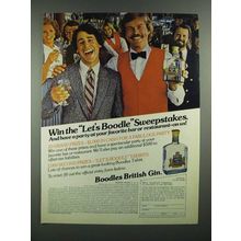 1982 Boodles British Gin Ad - Win the Let's Boodle Sweepstakes