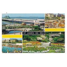 ST. ANNES-ON-SEA, LANCASHIRE. MULTIVIEW.. used postcard 1978 postmark =