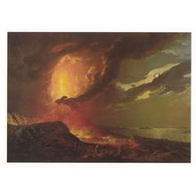 Joseph Wright Of Derby Vesuvias In Eruption Bay Of Naples Painting Postcard
