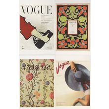 Vogue Vintage Magazine Tapestry Design Textiles 4x Postcard s