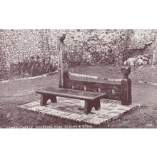Lewes Castle Medieval Torture Device Whipping Post Stool Postcard