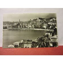 MENTON, FRANCE used vintage postcard RP 1956 pm =
