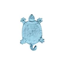 Pack Of 2] Dark Blue Whitewashed Cast Iron Turtle Key Hook 6""