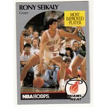 1990-91 Hoops Rony Seikaly corrected version basketball card #169 - Heat