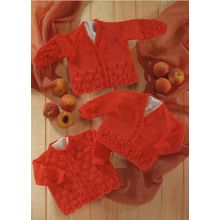 Baby Knitting Pattern Sirdar #3946 Flame Lacy Cardigan Styles 0-6y/41-66cm