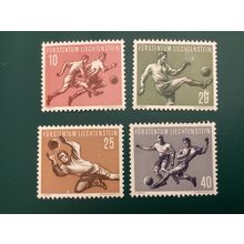 Liechtenstein 277-280 VF hinged Soccer