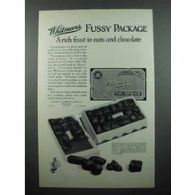 1927 Whitman's Fussy Chocolate Ad - Rich Feast
