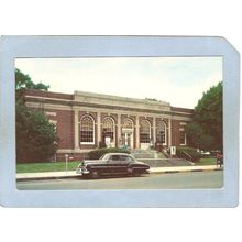 Rhode Island East Greenwich U S Post Office Street Scene w/Older Car~372