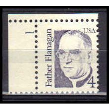 2171 4c Father Flanagan Fine MNH Dry Gum P#S 1 UR ZA3503