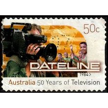 Australia 2006 50 yrs TV 50c Used P&S Stamp Dateline .