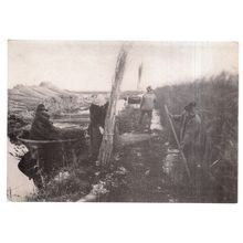 DURING THE REED HARVEST, by P.H.Emerson Norfolk Broads c.1887 unused postcard =