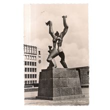 MONUMENT O. ZADKINE, ROTTERDAM, HOLLAND , unused vintage postcard 1960 =