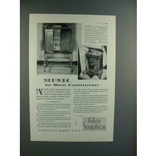 1928 Balkite Symphonion Radio Ad - Connoisseurs