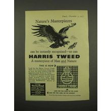 1957 Harris Tweed Clothes Ad - Nature's Masterpieces