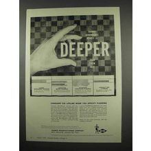 1957 Harris Bondwood Flooring Ad - Beauty is Deeper